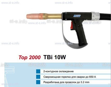 Горелка для полуавтоматической сварки TBiP 10W-black-RWZ (Pistol handle/straight), длина 5 м. - st-e.info - Ноябрьск